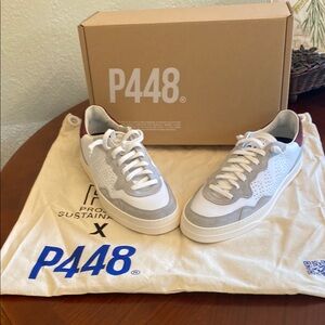 P448 Woman White and Gray Sneakers